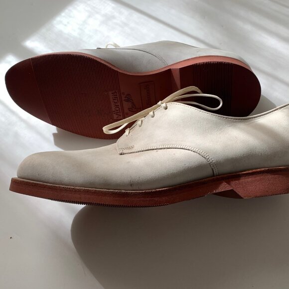 Allen Edmonds white bucks (Suede?) men's shoes, size 10-1/2 - Picture 6 of 12